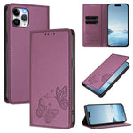 Capa para Telemóvel em Pele Vegana com RFID, Forte Íman Duplo Borboleta, Para iPhone 12 Pro Max, Para iPhone 11 Pro Max, Para iPhone 11, Para iPhone 11 Pro