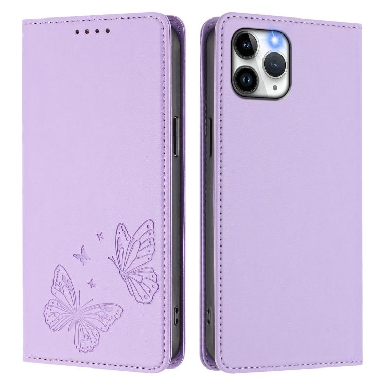 Capa para Telemóvel em Pele Vegana com RFID, Forte Íman Duplo Borboleta, Para iPhone 12 Pro Max, Para iPhone 11 Pro Max, Para iPhone 11, Para iPhone 11 Pro