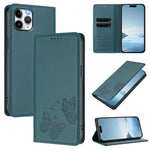 Capa para Telemóvel em Pele Vegana com RFID, Forte Íman Duplo Borboleta, Para iPhone 12 Pro Max, Para iPhone 11 Pro Max, Para iPhone 11, Para iPhone 11 Pro
