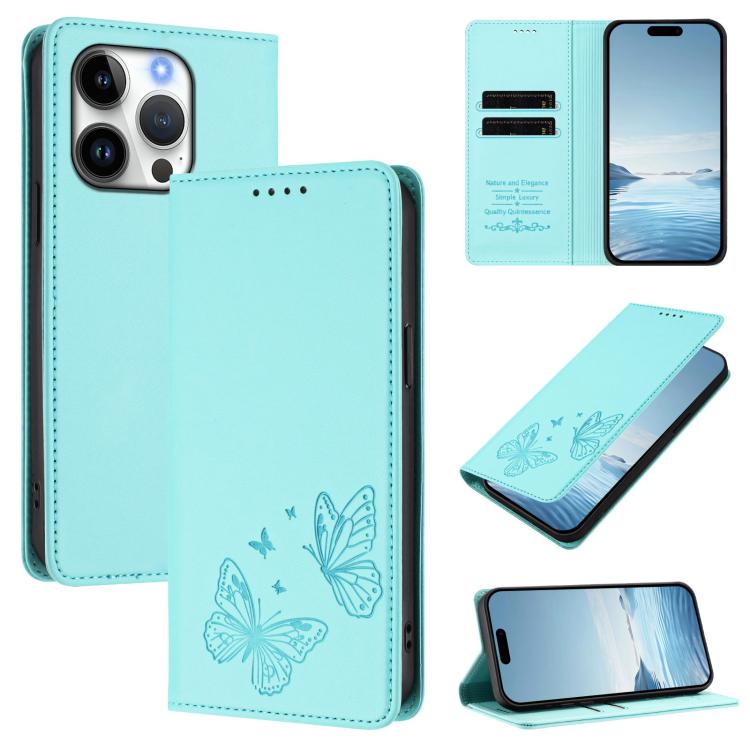 Capa de telemóvel em pele vegana com dupla borboleta magnética forte, para iPhone Air, para iPhone 16 Pro Max, para iPhone 16 Pro, para iPhone 16 Plus