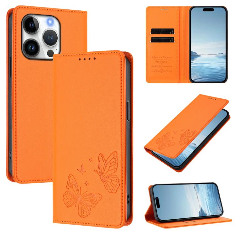 Capa de telemóvel em pele vegana com dupla borboleta magnética forte, para iPhone Air, para iPhone 16 Pro Max, para iPhone 16 Pro, para iPhone 16 Plus