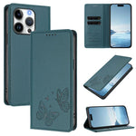 Capa de telemóvel em pele vegana com dupla borboleta magnética forte, para iPhone Air, para iPhone 16 Pro Max, para iPhone 16 Pro, para iPhone 16 Plus