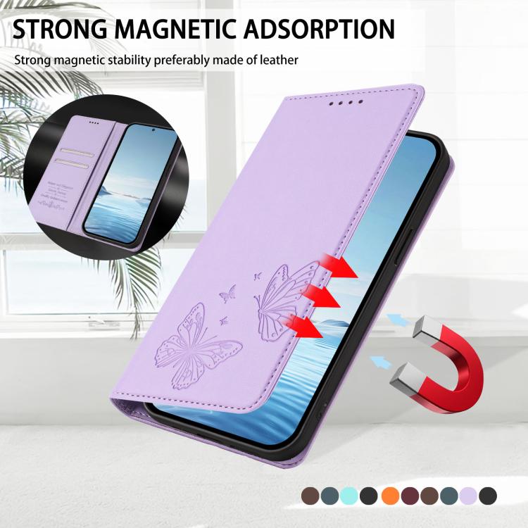 Capa de telemóvel em pele vegana com dupla borboleta magnética forte, para iPhone Air, para iPhone 16 Pro Max, para iPhone 16 Pro, para iPhone 16 Plus