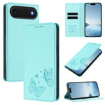 Capa de telemóvel em pele vegana com dupla borboleta magnética forte, para iPhone Air, para iPhone 16 Pro Max, para iPhone 16 Pro, para iPhone 16 Plus