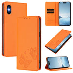 Capa para Telemóvel em Pele Vegana com RFID, Forte Íman Duplo Borboleta, Para iPhone X / XS, Para iPhone XR, Para iPhone XS Max, Para iPhone 8 Plus / 7 Plus