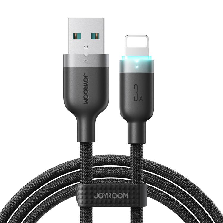 JOYROOM S-A63 StarWay Series 1.2m 3A USB-A para 8 Pinos Cabo de Dados de Carregamento Rápido com Desligamento Automático, USB-A para 8 Pinos
