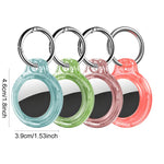 Conjunto de 4 Capas Protetoras Rígidas Translúcidas XDcase em PC com Argola para Chaves, 4UN (Preto Transparente Verde Azul), 4UN (Azul Transparente Verde Vermelho Rosa)