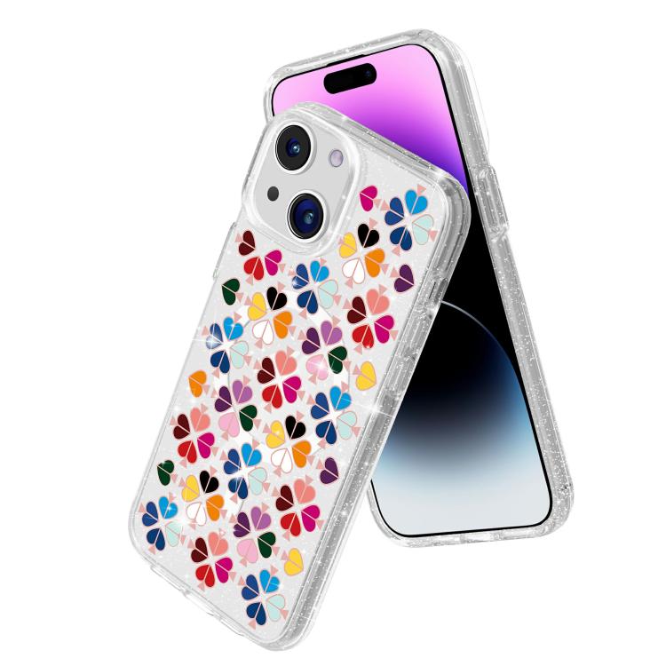 Capa Magnética com Padrão de Coração Vermelho Cristal Brilhante, Para iPhone 15, Para iPhone 14 Plus, Para iPhone 14, Para iPhone 14 Pro, Para iPhone 14 Pro Max, Para iPhone 13 Pro Max, Para iPhone 13 Pro, Para iPhone 13