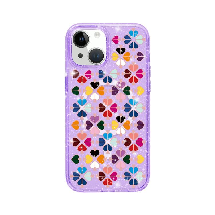 Capa Magnética com Padrão de Coração Vermelho Cristal Brilhante, Para iPhone 15, Para iPhone 14 Plus, Para iPhone 14, Para iPhone 14 Pro, Para iPhone 14 Pro Max, Para iPhone 13 Pro Max, Para iPhone 13 Pro, Para iPhone 13