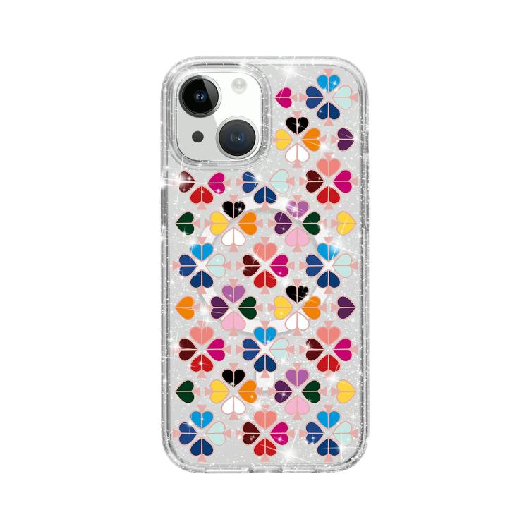 Capa Magnética com Padrão de Coração Vermelho Cristal Brilhante, Para iPhone 15, Para iPhone 14 Plus, Para iPhone 14, Para iPhone 14 Pro, Para iPhone 14 Pro Max, Para iPhone 13 Pro Max, Para iPhone 13 Pro, Para iPhone 13