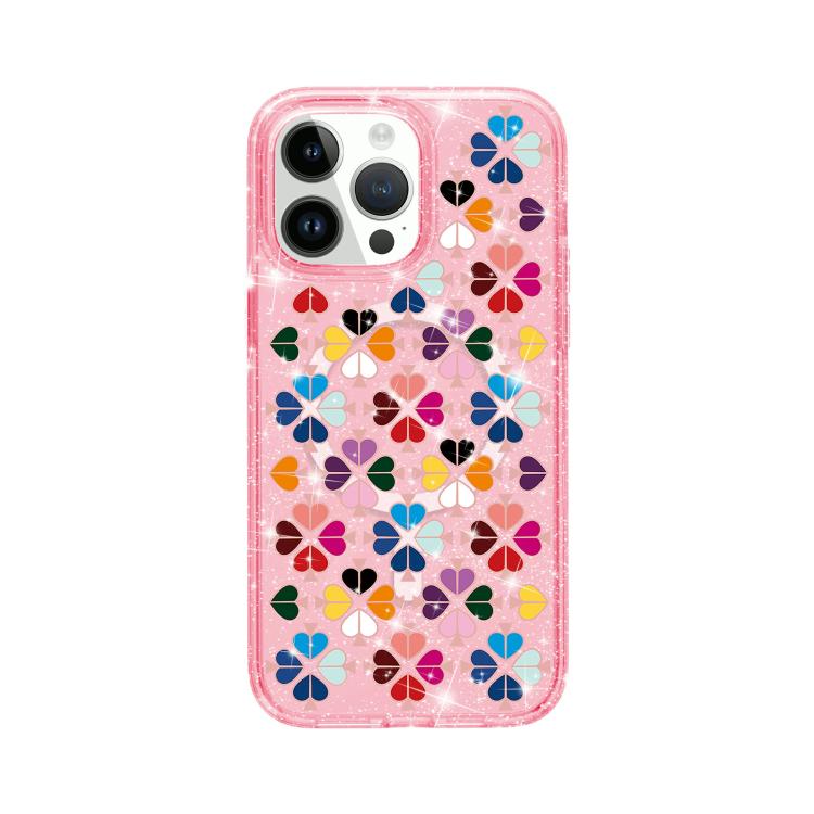 Capa Magnética com Padrão de Coração Vermelho Cristal Brilhante, Para iPhone 15, Para iPhone 14 Plus, Para iPhone 14, Para iPhone 14 Pro, Para iPhone 14 Pro Max, Para iPhone 13 Pro Max, Para iPhone 13 Pro, Para iPhone 13