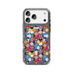 Capa de telemóvel magnética com padrão de coração vermelho cristal cintilante, para iPhone 17 Pro Max, para iPhone 17 Pro