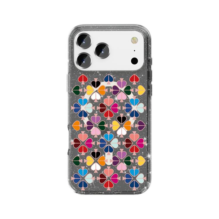 Capa de telemóvel magnética com padrão de coração vermelho cristal cintilante, para iPhone 17 Pro Max, para iPhone 17 Pro