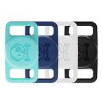 Conjunto de 4 estojos protetores impermeáveis de silicone com design de coleira para animais XDcase, 4 unidades (preto, branco, azul, verde), 4 unidades (rosa, vermelho, roxo, amarelo)