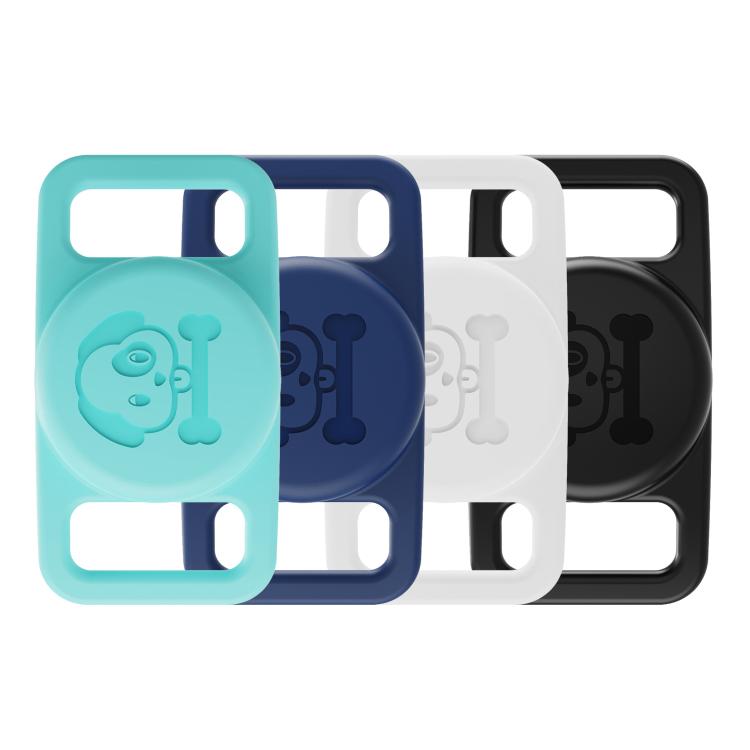 Conjunto de 4 estojos protetores impermeáveis de silicone com design de coleira para animais XDcase, 4 unidades (preto, branco, azul, verde), 4 unidades (rosa, vermelho, roxo, amarelo)
