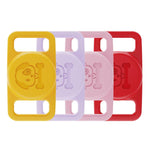Conjunto de 4 estojos protetores impermeáveis de silicone com design de coleira para animais XDcase, 4 unidades (preto, branco, azul, verde), 4 unidades (rosa, vermelho, roxo, amarelo)