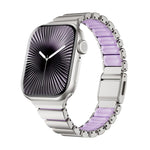 Pulseira de Relógio Magnética com Fivela Norman em Aço Inoxidável e Conta Única, Para Apple Watch 46mm / 49mm / 45mm / 44mm, Para Apple Watch 42mm / 41mm / 40mm / 38mm