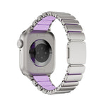 Pulseira de Relógio Magnética com Fivela Norman em Aço Inoxidável e Conta Única, Para Apple Watch 46mm / 49mm / 45mm / 44mm, Para Apple Watch 42mm / 41mm / 40mm / 38mm