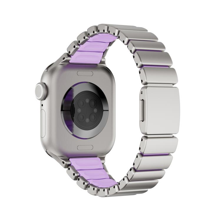 Pulseira de Relógio Magnética com Fivela Norman em Aço Inoxidável e Conta Única, Para Apple Watch 46mm / 49mm / 45mm / 44mm, Para Apple Watch 42mm / 41mm / 40mm / 38mm