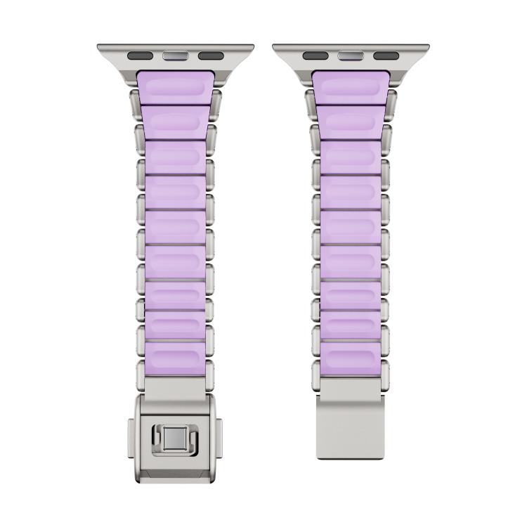 Pulseira de Relógio Magnética com Fivela Norman em Aço Inoxidável e Conta Única, Para Apple Watch 46mm / 49mm / 45mm / 44mm, Para Apple Watch 42mm / 41mm / 40mm / 38mm