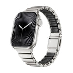 Pulseira de Relógio Magnética com Fivela Norman em Aço Inoxidável e Conta Única, Para Apple Watch 46mm / 49mm / 45mm / 44mm, Para Apple Watch 42mm / 41mm / 40mm / 38mm