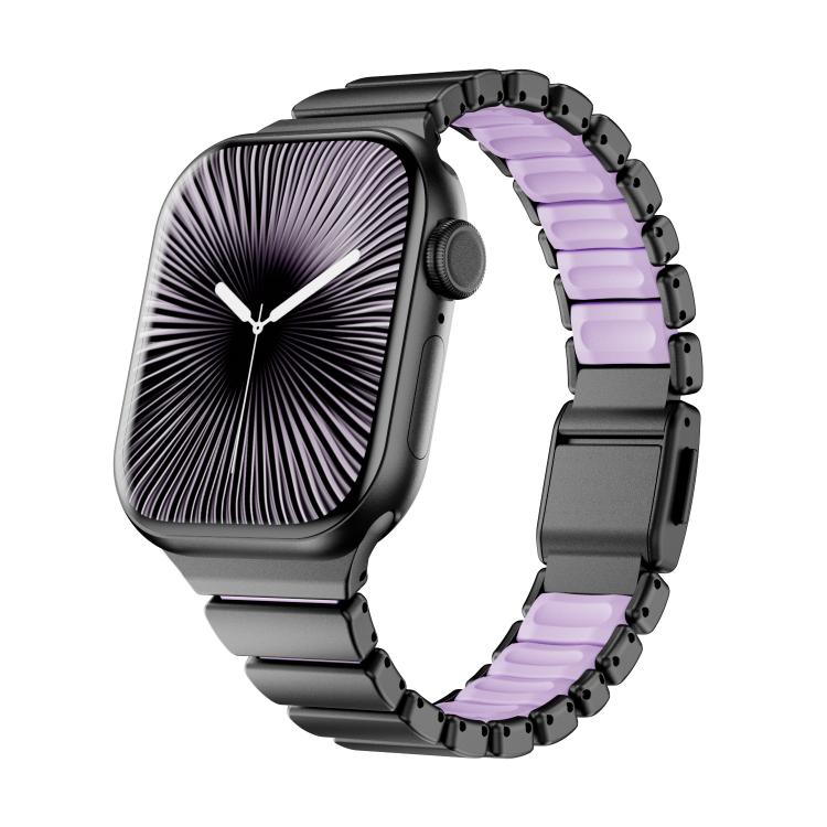 Pulseira de Relógio Magnética com Fivela Norman em Aço Inoxidável e Conta Única, Para Apple Watch 46mm / 49mm / 45mm / 44mm, Para Apple Watch 42mm / 41mm / 40mm / 38mm