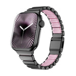 Pulseira de Relógio Magnética com Fivela Norman em Aço Inoxidável e Conta Única, Para Apple Watch 46mm / 49mm / 45mm / 44mm, Para Apple Watch 42mm / 41mm / 40mm / 38mm