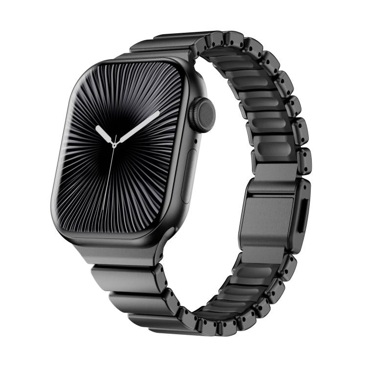 Pulseira de Relógio Magnética com Fivela Norman em Aço Inoxidável e Conta Única, Para Apple Watch 46mm / 49mm / 45mm / 44mm, Para Apple Watch 42mm / 41mm / 40mm / 38mm