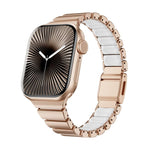 Pulseira de Relógio Magnética com Fivela Norman em Aço Inoxidável e Conta Única, Para Apple Watch 46mm / 49mm / 45mm / 44mm, Para Apple Watch 42mm / 41mm / 40mm / 38mm