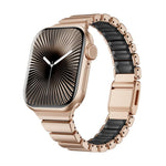 Pulseira de Relógio Magnética com Fivela Norman em Aço Inoxidável e Conta Única, Para Apple Watch 46mm / 49mm / 45mm / 44mm, Para Apple Watch 42mm / 41mm / 40mm / 38mm