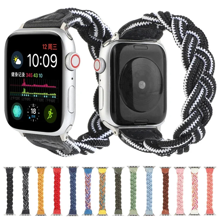 Pulseira de Relógio Elástica em Tecido para Apple Watch Série 6 & SE & 5 & 4 40mm / 3 & 2 & 1 38mm, 160mm
