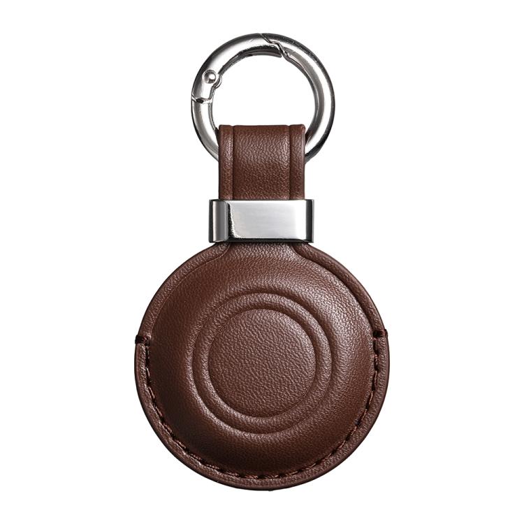 Estojo protetor de couro de microfibra com clipe metálico e argola para chaves XDcase, para AirTag 2ª geração / 1ª geração