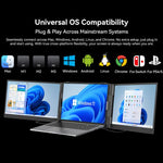 Monitor Portátil de Extensão de Ecrã LCD Duplo Blackview DCM8 15,3 polegadas com Suporte, DCM8