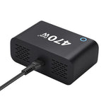 Carregador multifunções GaN YMX-615-LCD470W 470W com 4xType-C e 2xUSB, ficha AU, ficha EU, ficha UK, ficha US