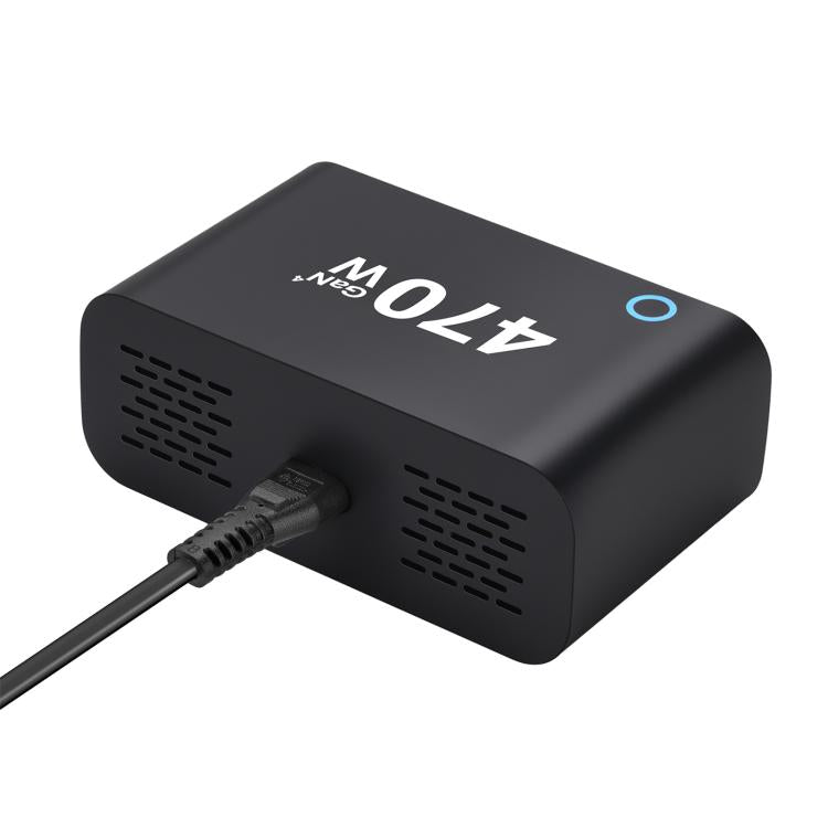 Carregador multifunções GaN YMX-615-LCD470W 470W com 4xType-C e 2xUSB, ficha AU, ficha EU, ficha UK, ficha US