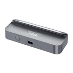 Carregador multifunções inteligente GaN YMX-LCD470W 470W com 3xType-C e 2xUSB, ecrã digital, cabo retrátil Type-C, ficha AU, ficha EU, ficha UK, ficha US