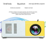 Projetor digital LED HD portátil J9 1920x1080P 15 ANSI para cinema em casa, versão básica, ficha EU, US, UK, AU