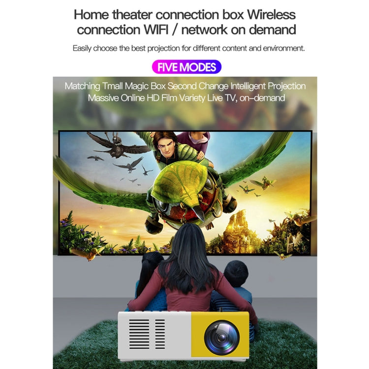 Projetor digital LED HD portátil J9 1920x1080P 15 ANSI para cinema em casa, versão básica, ficha EU, US, UK, AU