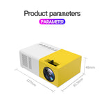 Projetor digital LED HD portátil J9 1920x1080P 15 ANSI para cinema em casa, versão básica, ficha EU, US, UK, AU