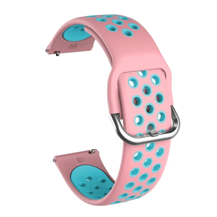 Para Samsung Galaxy Watch Active2 44mm Correia Substituta de Silicone Bicolor
