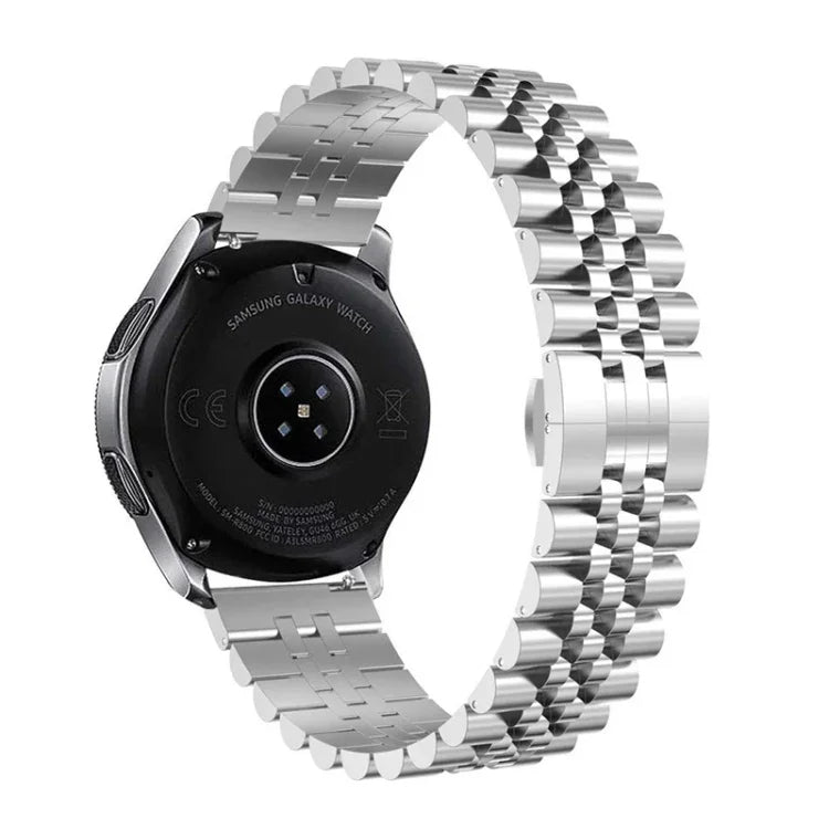 Correia Substituta de Aço com Cinco Contas, 20mm Para Samsung Galaxy Watch 3 41mm, 22mm Para Samsung Galaxy Watch 3 45mm, 20mm Para Amazfit GTR 2 / Amazfit GTR 47mm, 22mm Para Amazfit GTR 42mm, 20mm Para Huawei Watch GT 2 42mm