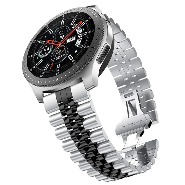 Correia Substituta de Aço com Cinco Contas, 20mm Para Samsung Galaxy Watch 3 41mm, 22mm Para Samsung Galaxy Watch 3 45mm, 20mm Para Amazfit GTR 2 / Amazfit GTR 47mm, 22mm Para Amazfit GTR 42mm, 20mm Para Huawei Watch GT 2 42mm