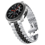 Correia Substituta de Aço com Cinco Contas, 20mm Para Samsung Galaxy Watch 3 41mm, 22mm Para Samsung Galaxy Watch 3 45mm, 20mm Para Amazfit GTR 2 / Amazfit GTR 47mm, 22mm Para Amazfit GTR 42mm, 20mm Para Huawei Watch GT 2 42mm
