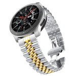 Correia Substituta de Aço com Cinco Contas, 20mm Para Samsung Galaxy Watch 3 41mm, 22mm Para Samsung Galaxy Watch 3 45mm, 20mm Para Amazfit GTR 2 / Amazfit GTR 47mm, 22mm Para Amazfit GTR 42mm, 20mm Para Huawei Watch GT 2 42mm