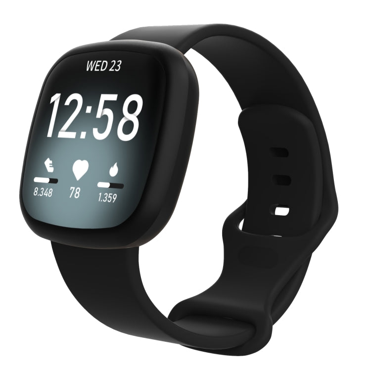 For Fitbit Versa 3 / Sense Silicone Replacement Strap Watchband, Size: S, Size: S