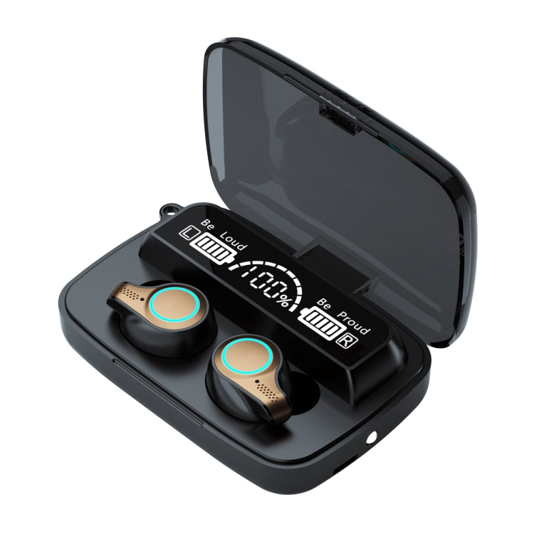 Auricular Bluetooth M18 5.1 com Ecrã LED, à Prova de Água, Sem Fios, com Caixa de Carregamento, M18