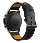 Para Samsung Galaxy Watch 3 45mm Correia Substituta de Couro Genuíno com Linha de Orifícios Redondos