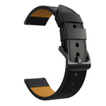 Para Samsung Galaxy Watch 3 45mm Correia Substituta de Couro Genuíno com Linha de Orifícios Redondos