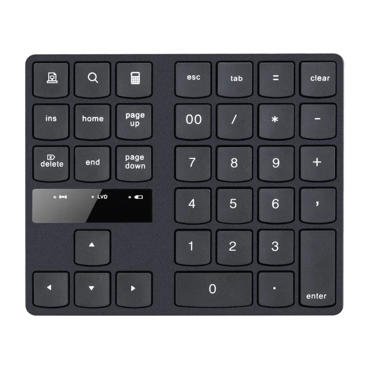 Teclado Digital Ultra-fino 533 com 35 Teclas e Carregamento Sem Fios 2.4G