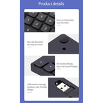 Teclado Digital Ultra-fino 533 com 35 Teclas e Carregamento Sem Fios 2.4G